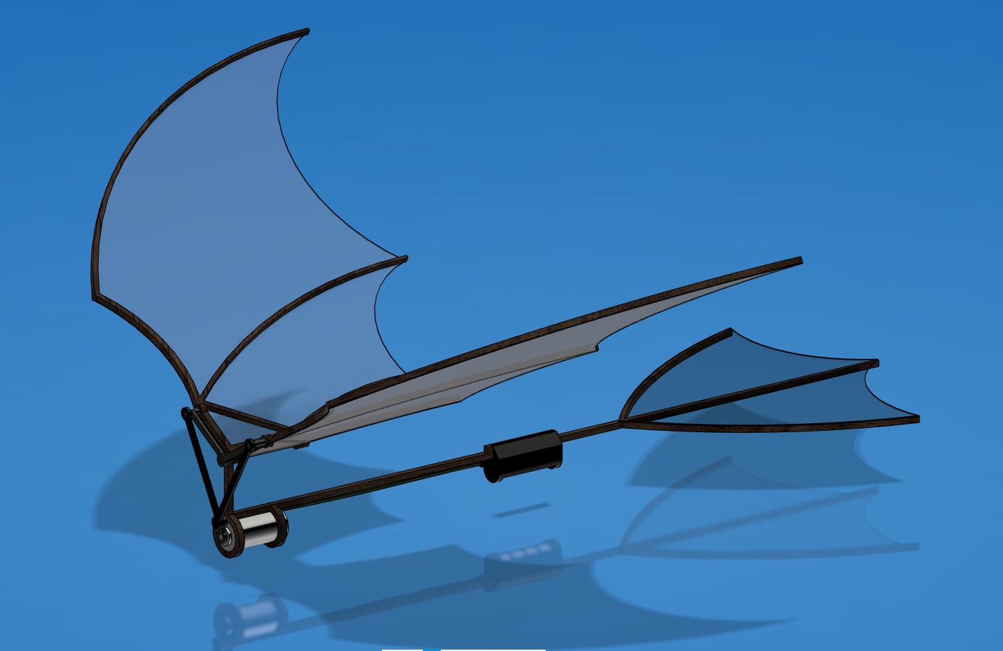 扑翼机线条结构3D图纸 STEP